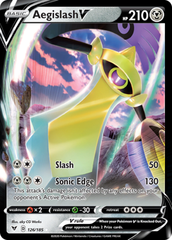 Aegislash V (126/185) [Sword & Shield: Vivid Voltage] | Jomio and Rueliete's Cards and Comics