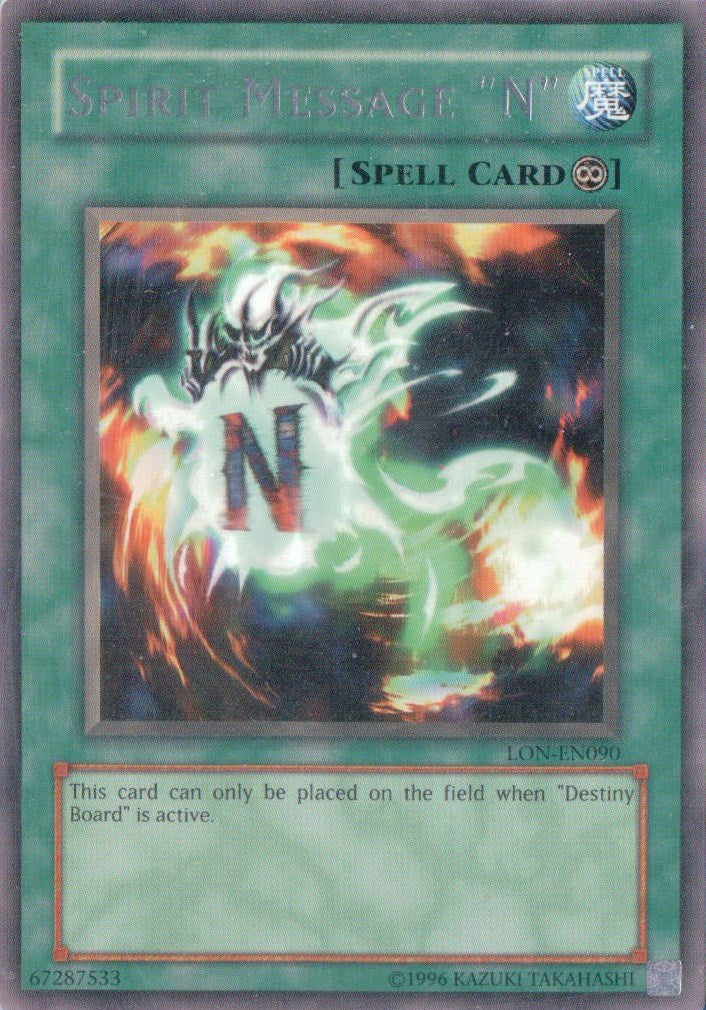 Spirit Message "N" [LON-EN090] Rare | Jomio and Rueliete's Cards and Comics