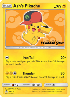 Ash's Pikachu (SM110) [Sun & Moon: Black Star Promos] | Jomio and Rueliete's Cards and Comics