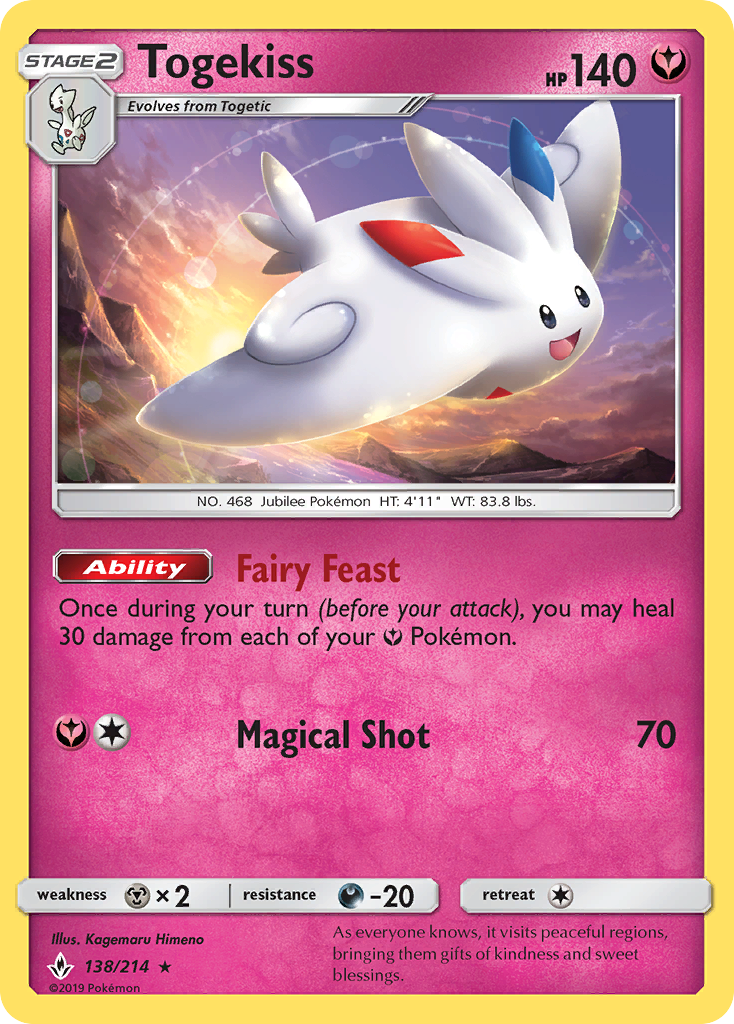 Togekiss (138/214) [Sun & Moon: Unbroken Bonds] | Jomio and Rueliete's Cards and Comics