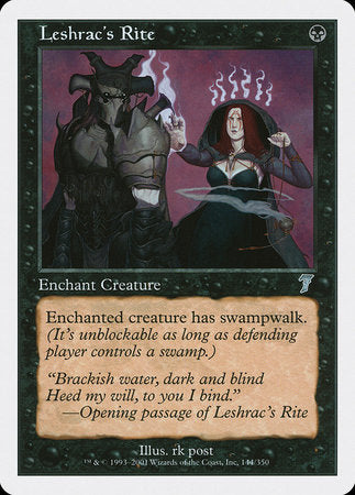Leshrac's Rite [Seventh Edition] | Jomio and Rueliete's Cards and Comics