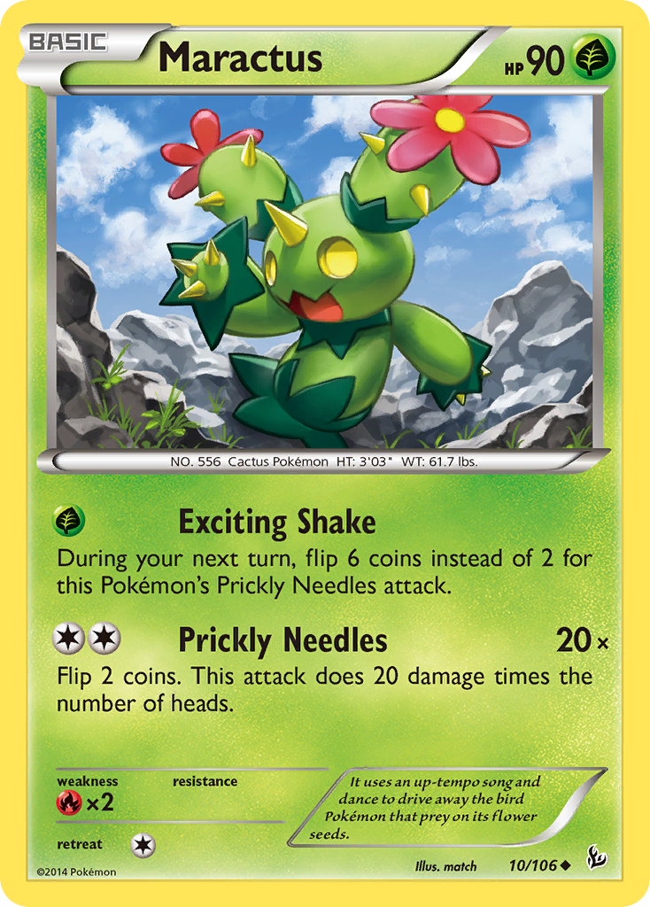 Maractus (10/106) [XY: Flashfire] | Jomio and Rueliete's Cards and Comics