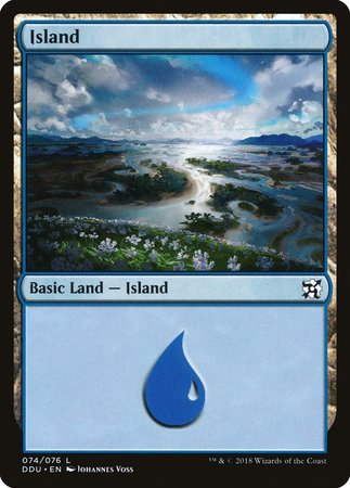 Island (74) [Duel Decks: Elves vs. Inventors] | Jomio and Rueliete's Cards and Comics