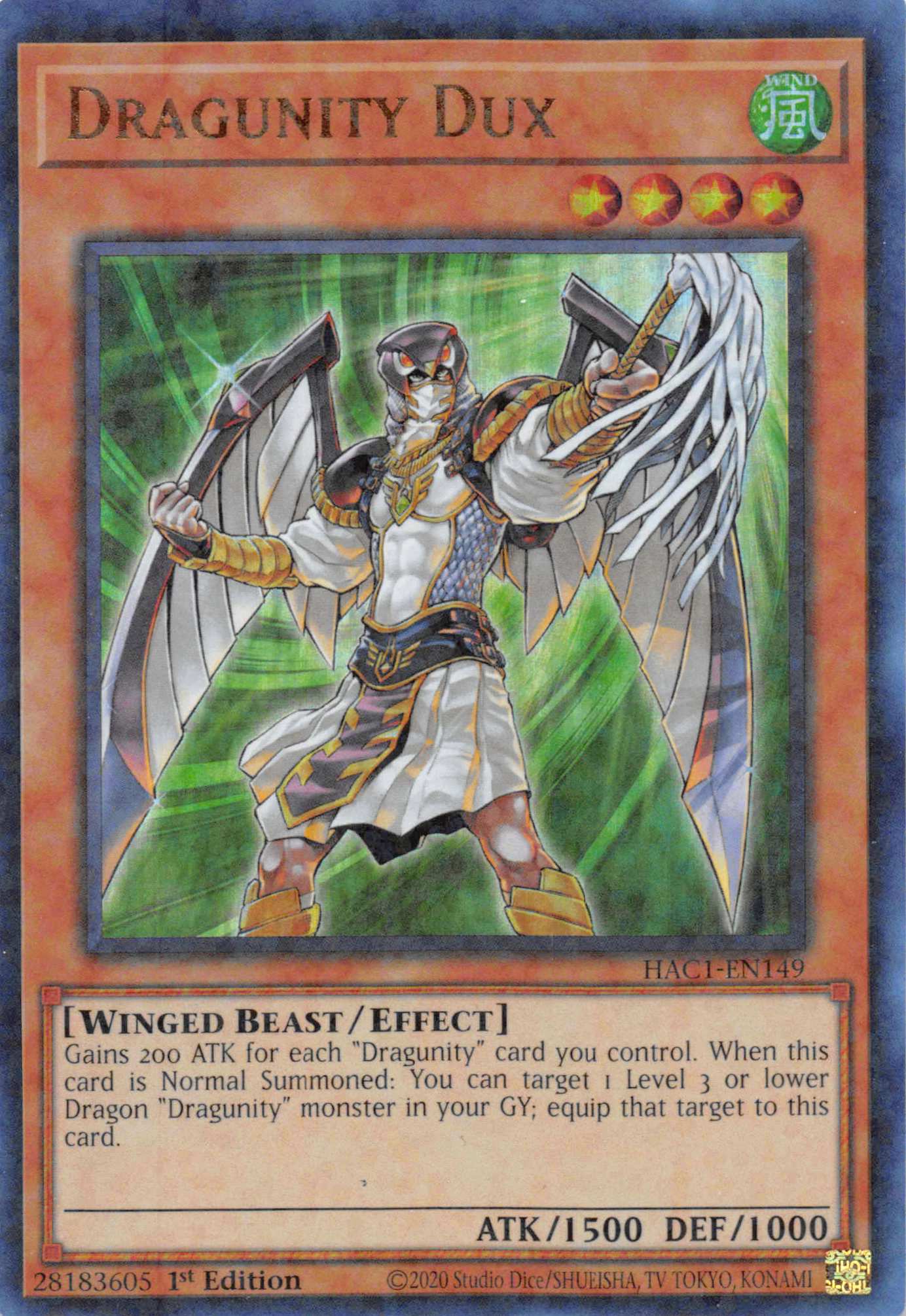Dragunity Dux (Duel Terminal) [HAC1-EN149] Parallel Rare | Jomio and Rueliete's Cards and Comics