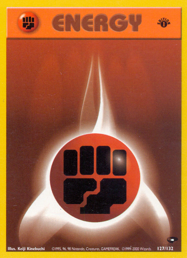 Fighting Energy (127/132) [Gym Challenge 1st Edition] | Jomio and Rueliete's Cards and Comics
