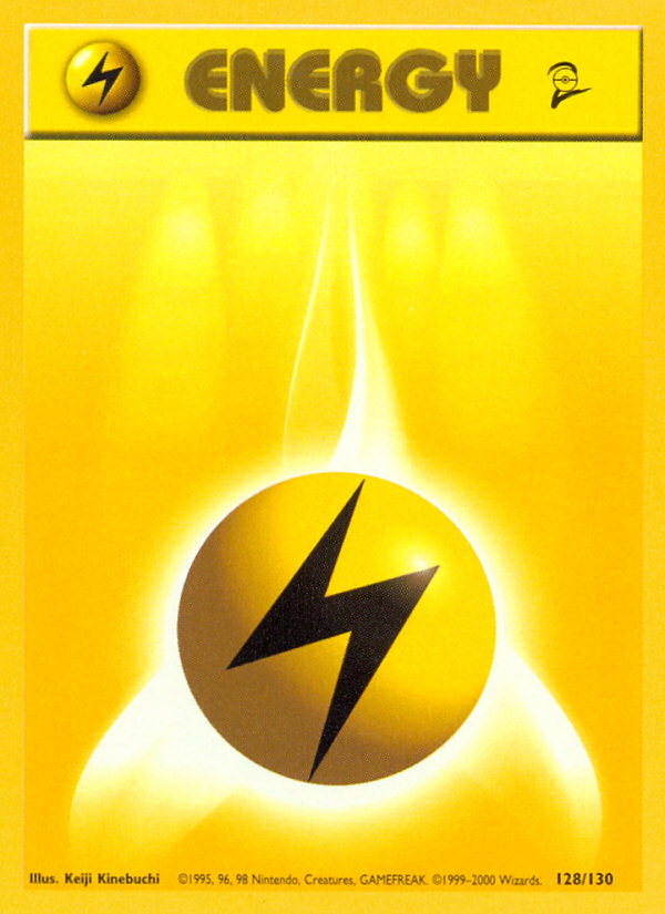 Lightning Energy (128/130) [Base Set 2] | Jomio and Rueliete's Cards and Comics