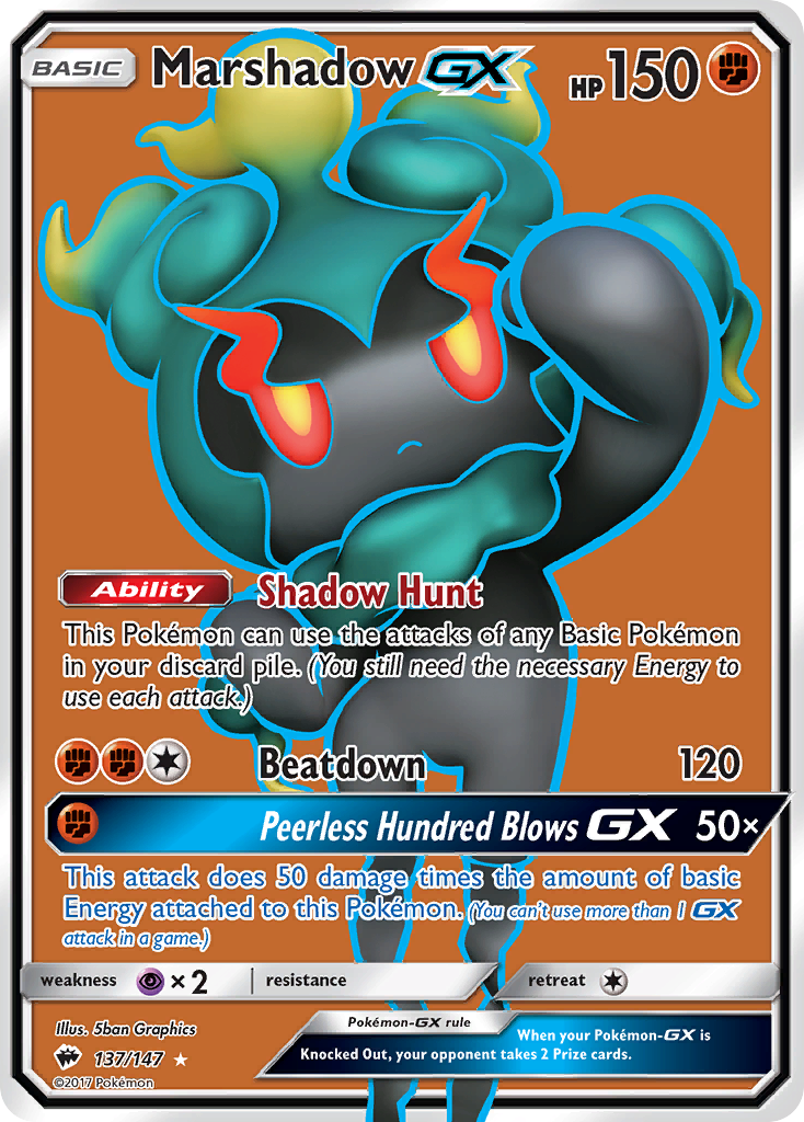 Marshadow GX (137/147) [Sun & Moon: Burning Shadows] | Jomio and Rueliete's Cards and Comics