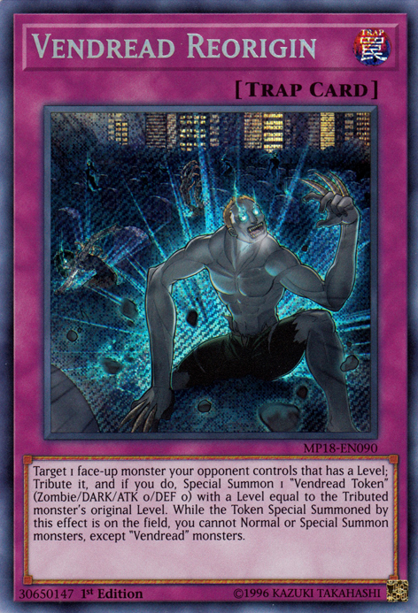 Vendread Reorigin [MP18-EN090] Secret Rare | Jomio and Rueliete's Cards and Comics