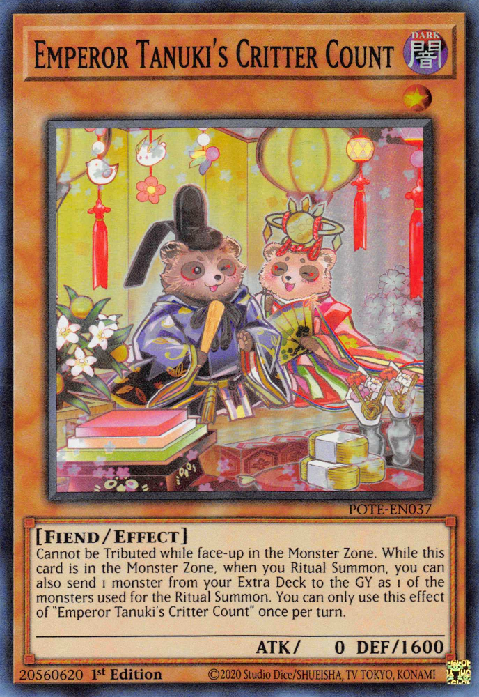 Emperor Tanuki's Critter Count [POTE-EN037] Super Rare | Jomio and Rueliete's Cards and Comics