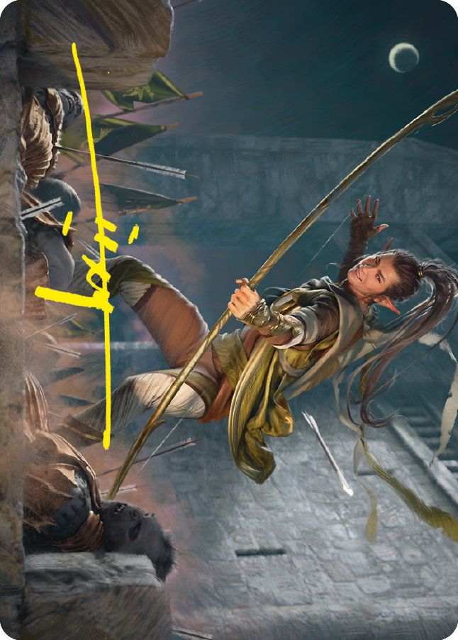 Legolas, Counter of Kills Art Card (Gold-Stamped Signature) [The Lord of the Rings: Tales of Middle-earth Art Series] | Jomio and Rueliete's Cards and Comics