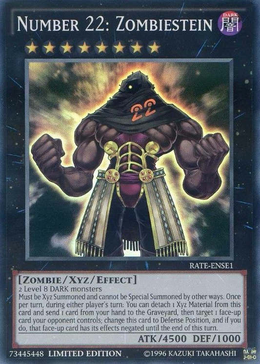 Number 22: Zombiestein [RATE-ENSE1] Super Rare | Jomio and Rueliete's Cards and Comics