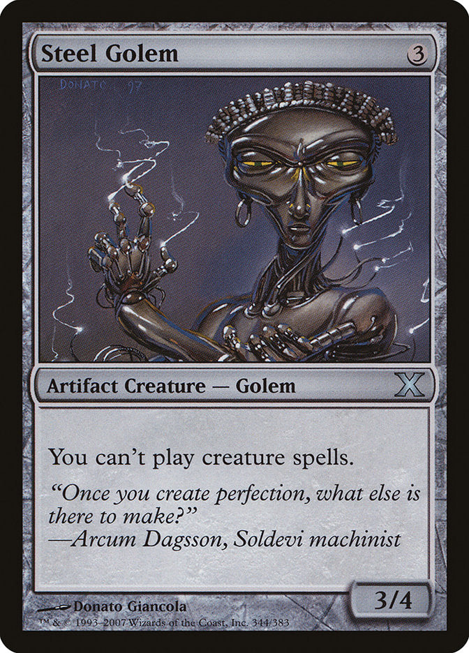 Steel Golem [Tenth Edition] | Jomio and Rueliete's Cards and Comics