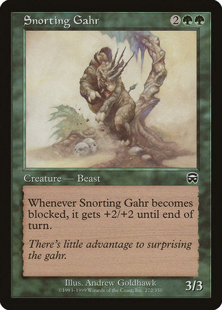 Snorting Gahr [Mercadian Masques] | Jomio and Rueliete's Cards and Comics