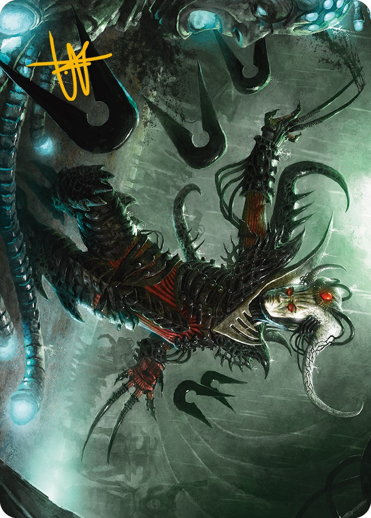 Vraan, Executioner Thane Art Card (Gold-Stamped Signature) [Phyrexia: All Will Be One Art Series] | Jomio and Rueliete's Cards and Comics