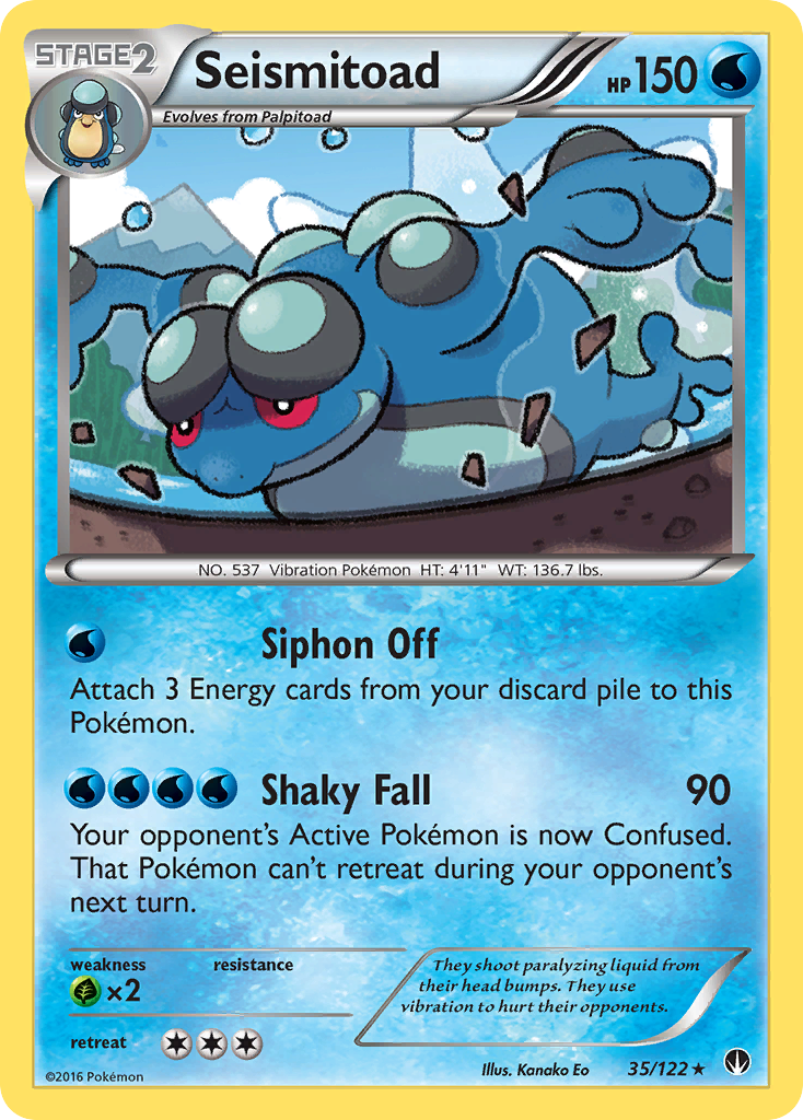 Seismitoad (35/122) [XY: BREAKpoint] | Jomio and Rueliete's Cards and Comics