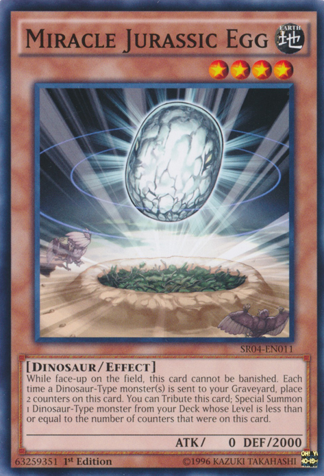 Miracle Jurassic Egg [SR04-EN011] Common | Jomio and Rueliete's Cards and Comics