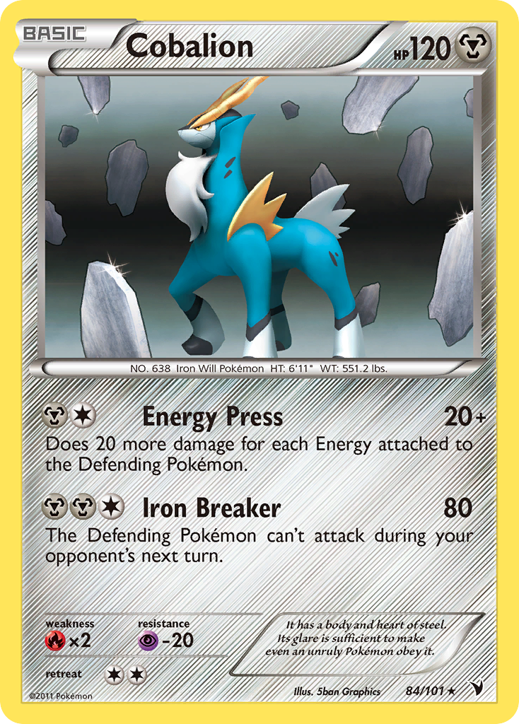 Cobalion (84/101) [Black & White: Noble Victories] | Jomio and Rueliete's Cards and Comics