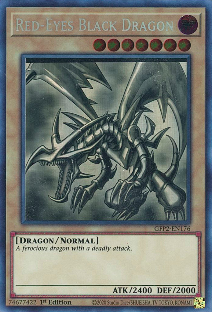 Red-Eyes Black Dragon [GFP2-EN176] Ghost Rare | Jomio and Rueliete's Cards and Comics