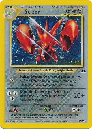 Scizor (10/75) [Neo Discovery Unlimited] | Jomio and Rueliete's Cards and Comics