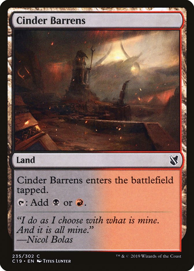 Cinder Barrens [Commander 2019] | Jomio and Rueliete's Cards and Comics
