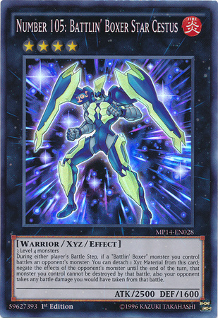 Number 105: Battlin' Boxer Star Cestus [MP14-EN028] Super Rare | Jomio and Rueliete's Cards and Comics