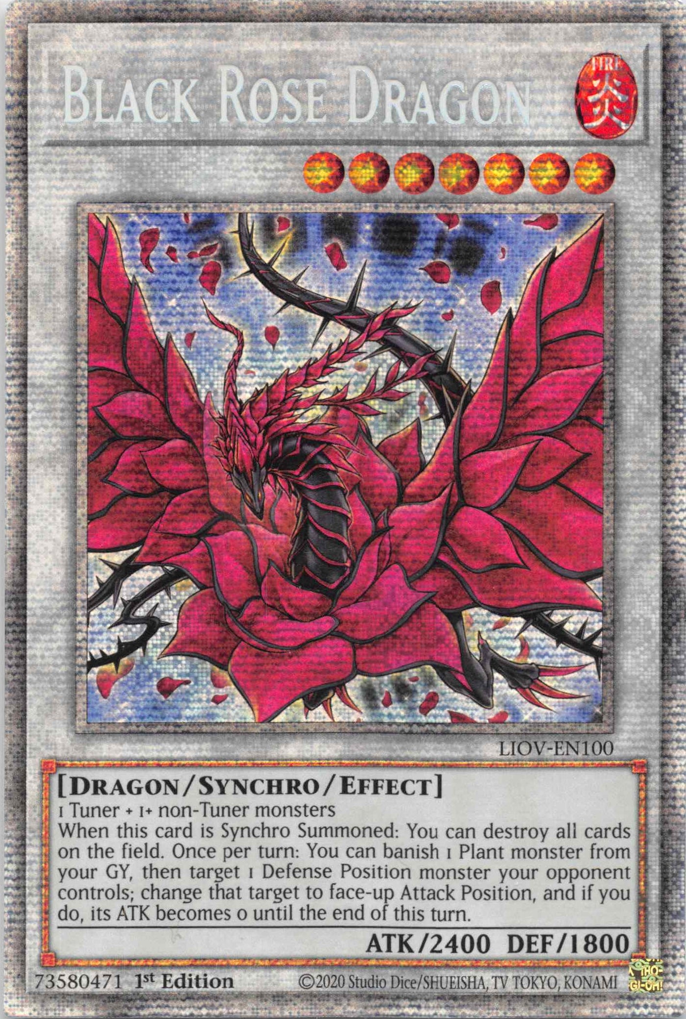 Black Rose Dragon [LIOV-EN100] Starlight Rare | Jomio and Rueliete's Cards and Comics