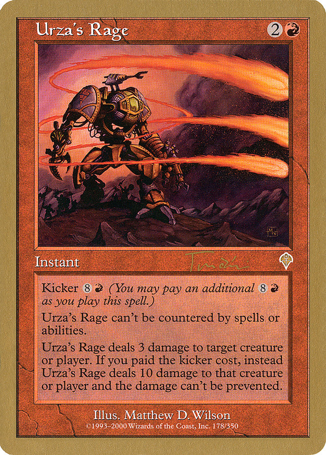 Urza's Rage (Jan Tomcani) [World Championship Decks 2001] | Jomio and Rueliete's Cards and Comics