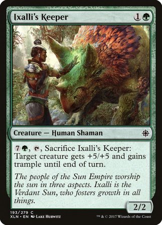 Ixalli's Keeper [Ixalan] | Jomio and Rueliete's Cards and Comics