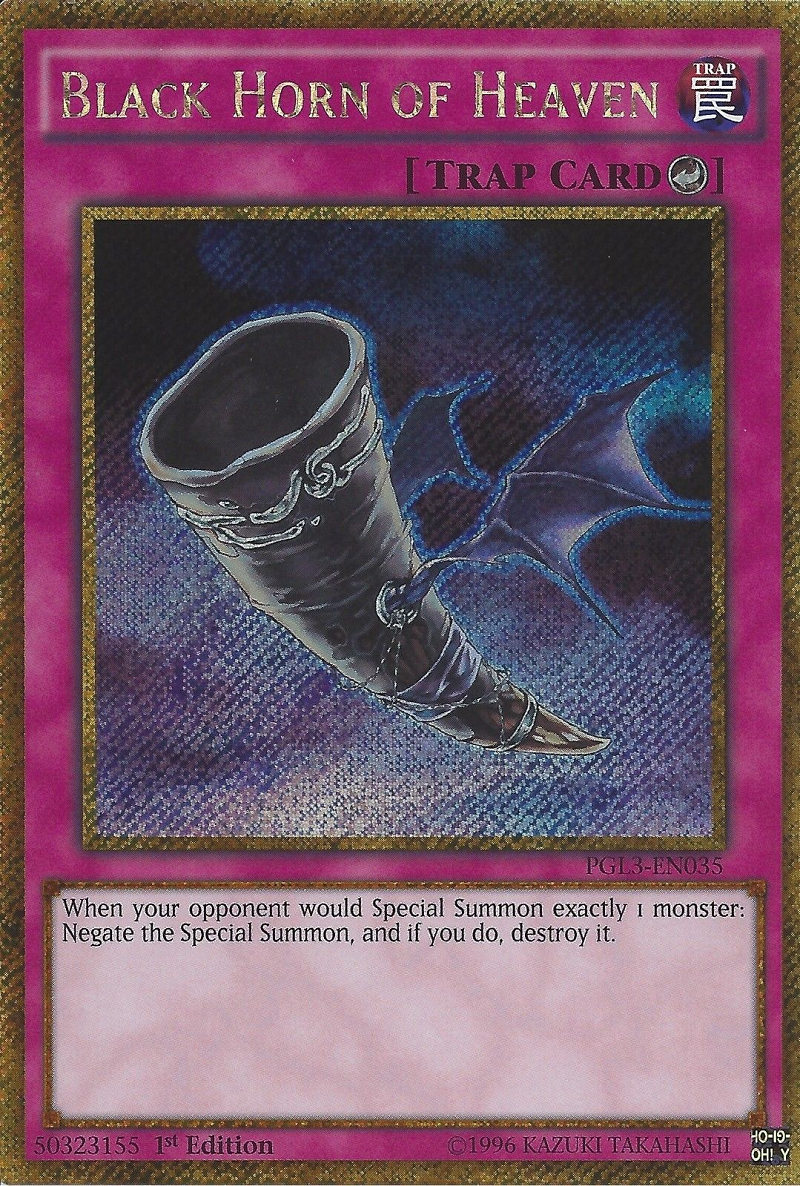 Black Horn of Heaven [PGL3-EN035] Gold Secret Rare | Jomio and Rueliete's Cards and Comics