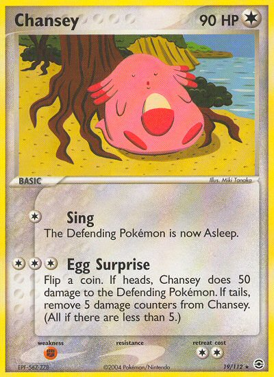 Chansey (19/112) [EX: FireRed & LeafGreen] | Jomio and Rueliete's Cards and Comics