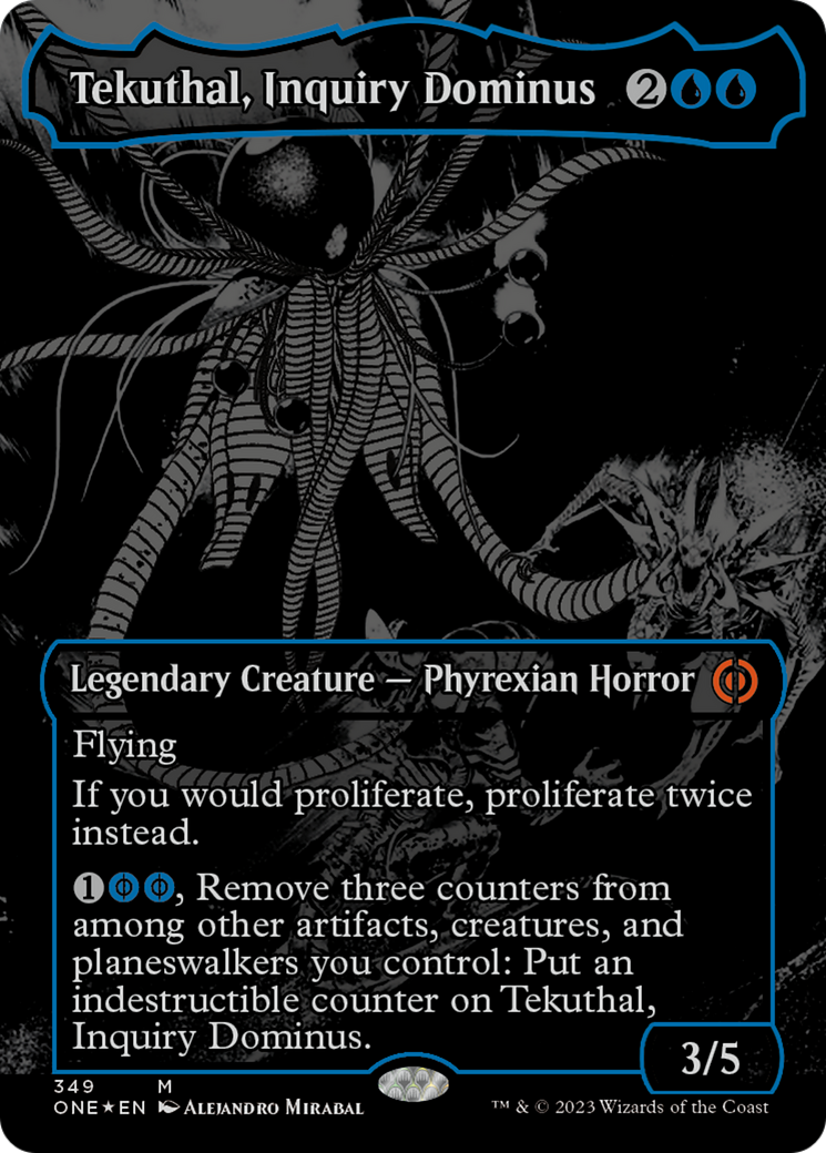 Tekuthal, Inquiry Dominus (Oil Slick Raised Foil) [Phyrexia: All Will Be One] | Jomio and Rueliete's Cards and Comics