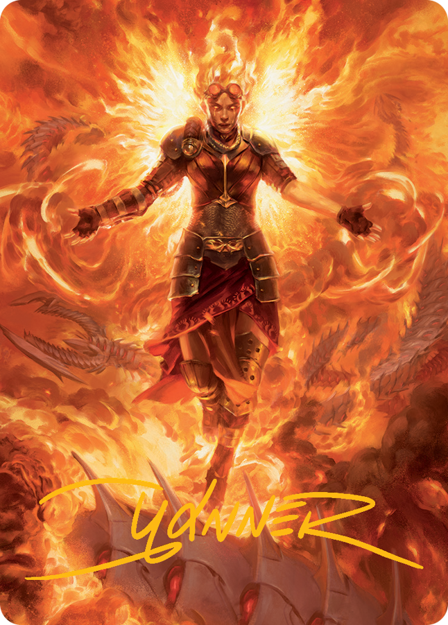 Chandra, Hope's Beacon Art Card (Gold-Stamped Signature) [March of the Machine Art Series] | Jomio and Rueliete's Cards and Comics
