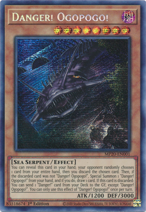 Danger! Ogopogo! [MP20-EN001] Prismatic Secret Rare | Jomio and Rueliete's Cards and Comics