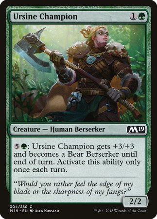Ursine Champion [Core Set 2019] | Jomio and Rueliete's Cards and Comics