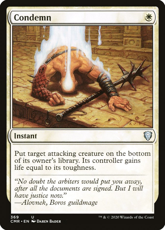 Condemn [Commander Legends] | Jomio and Rueliete's Cards and Comics