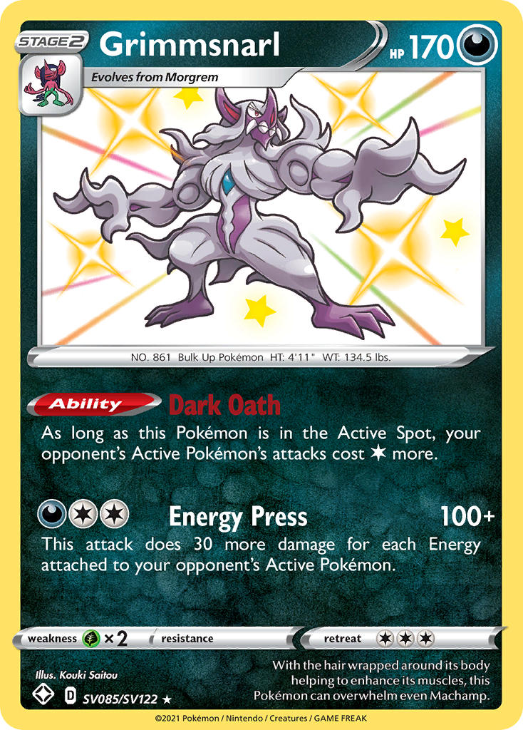 Grimmsnarl (SV085/SV122) [Sword & Shield: Shining Fates] | Jomio and Rueliete's Cards and Comics
