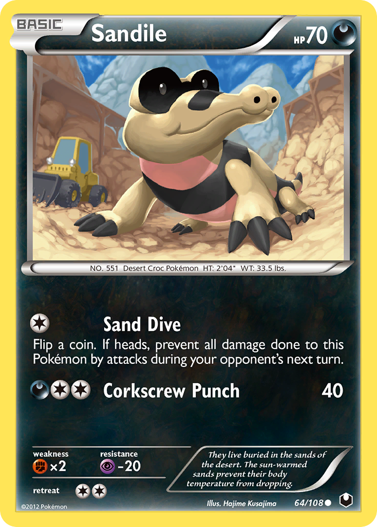 Sandile (64/108) [Black & White: Dark Explorers] | Jomio and Rueliete's Cards and Comics