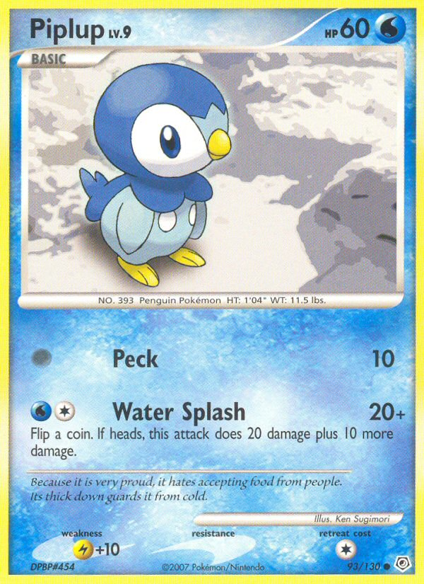 Piplup (93/130) [Diamond & Pearl: Base Set] | Jomio and Rueliete's Cards and Comics