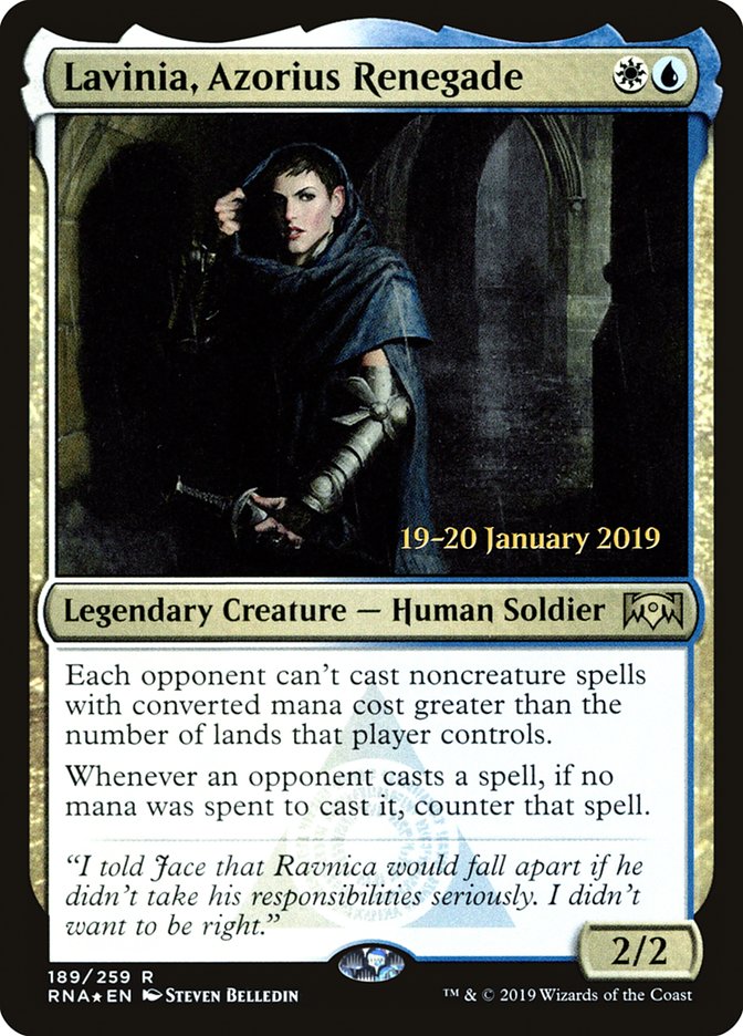 Lavinia, Azorius Renegade [Ravnica Allegiance Prerelease Promos] | Jomio and Rueliete's Cards and Comics