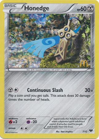 Honedge (7/12) [McDonald's Promos: 2014 Collection] | Jomio and Rueliete's Cards and Comics