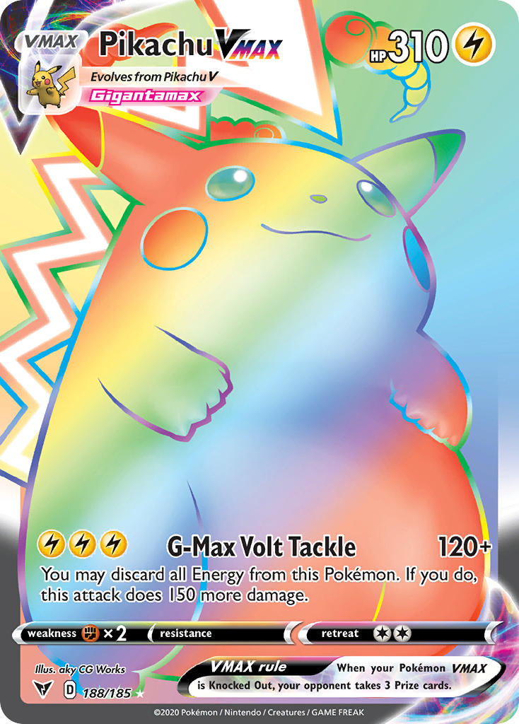 Pikachu VMAX (188/185) [Sword & Shield: Vivid Voltage] | Jomio and Rueliete's Cards and Comics