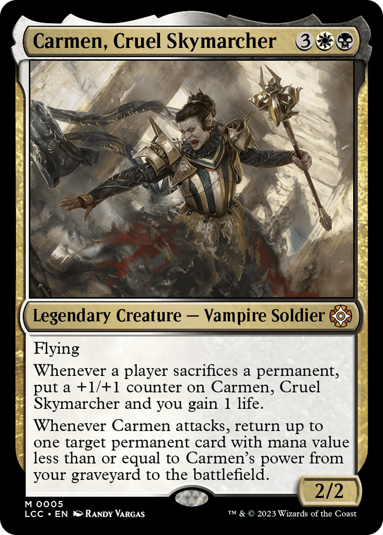 Carmen, Cruel Skymarcher [The Lost Caverns of Ixalan Commander] | Jomio and Rueliete's Cards and Comics