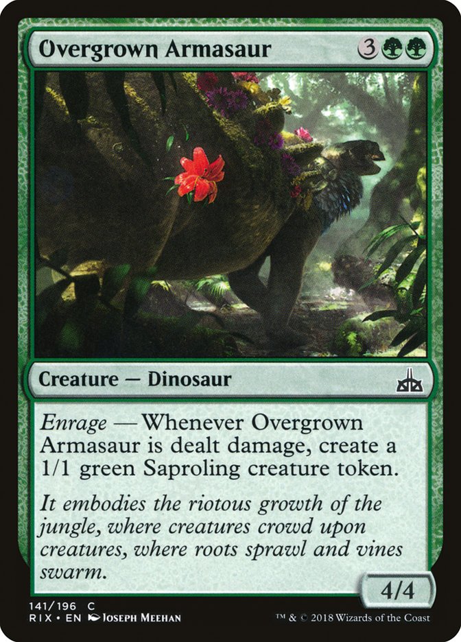 Overgrown Armasaur [Rivals of Ixalan] | Jomio and Rueliete's Cards and Comics