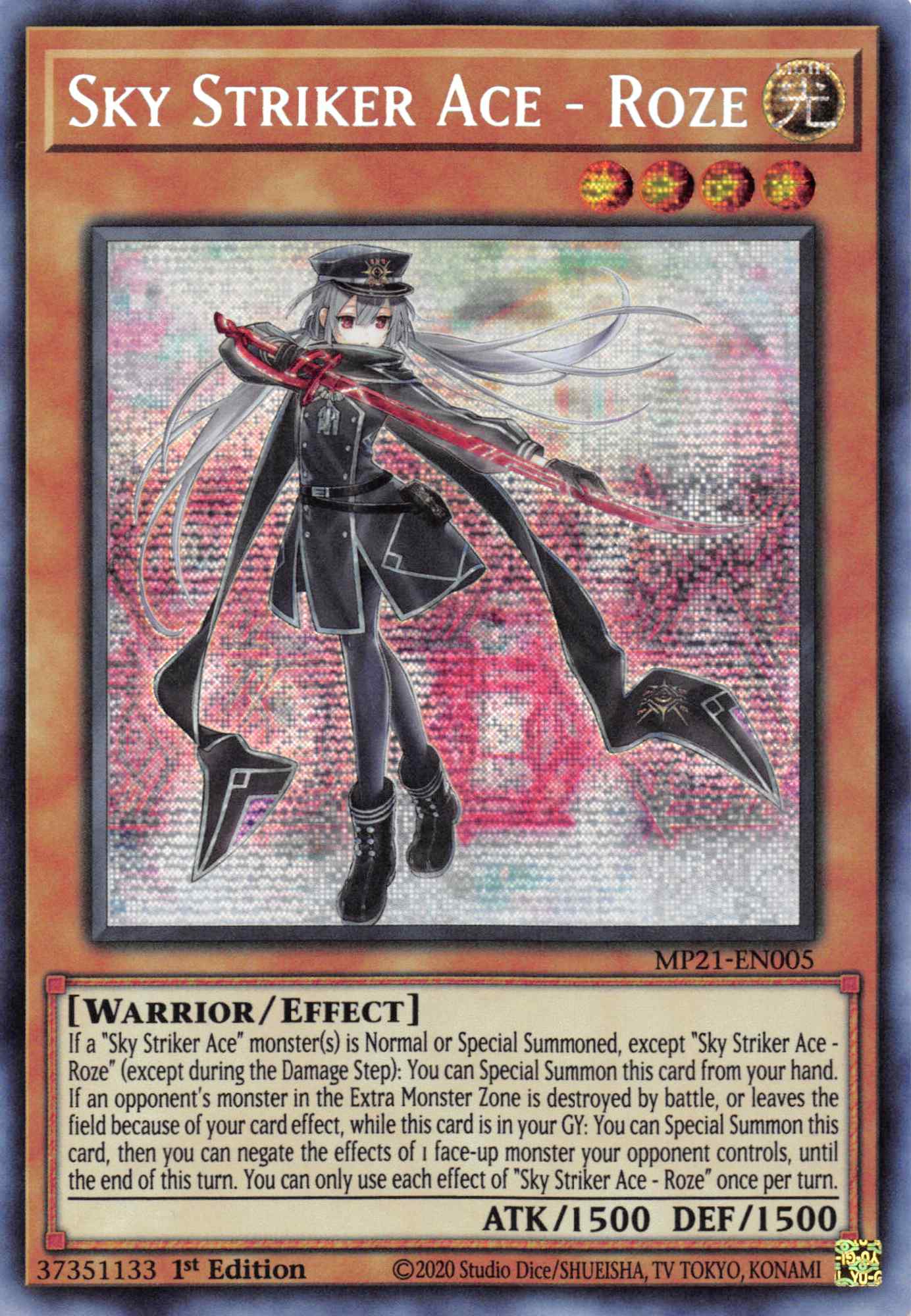 Sky Striker Ace - Roze [MP21-EN005] Prismatic Secret Rare | Jomio and Rueliete's Cards and Comics