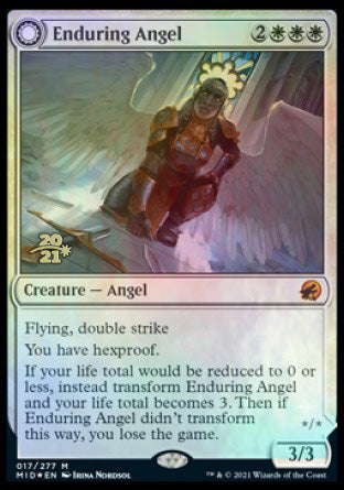 Enduring Angel // Angelic Enforcer [Innistrad: Midnight Hunt Prerelease Promos] | Jomio and Rueliete's Cards and Comics