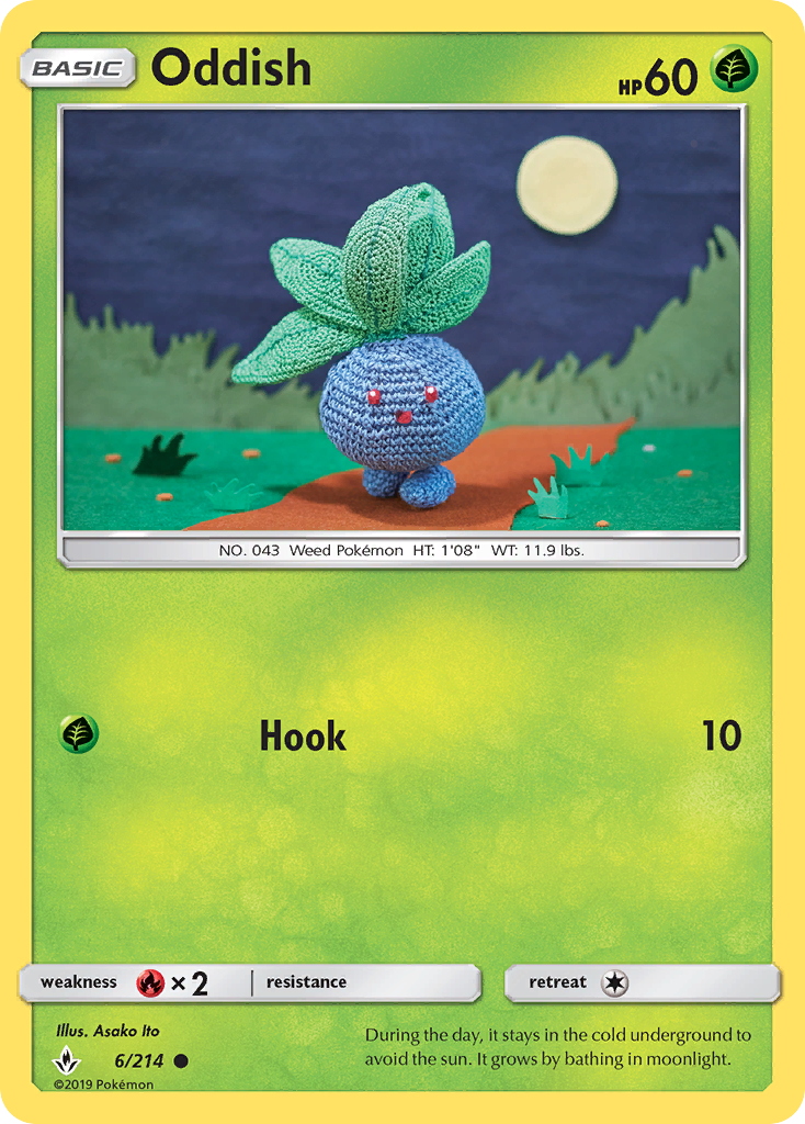 Oddish (6/214) [Sun & Moon: Unbroken Bonds] | Jomio and Rueliete's Cards and Comics