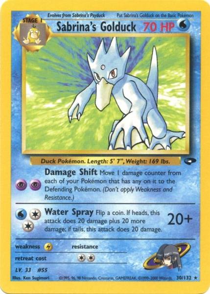 Sabrina's Golduck (30/132) [Gym Challenge Unlimited] | Jomio and Rueliete's Cards and Comics