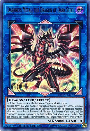 Darkness Metal, the Dragon of Dark Steel [JUMP-EN087] Ultra Rare | Jomio and Rueliete's Cards and Comics