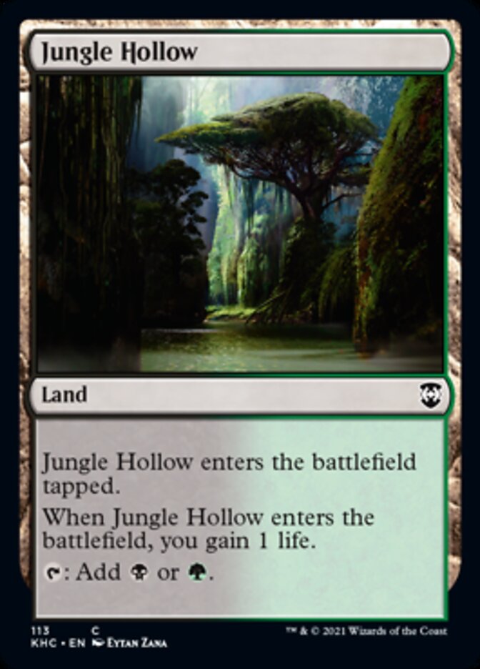 Jungle Hollow [Kaldheim Commander] | Jomio and Rueliete's Cards and Comics