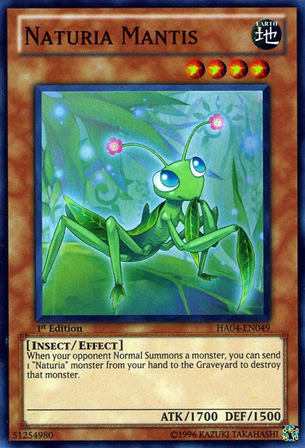 Naturia Mantis [HA04-EN049] Super Rare | Jomio and Rueliete's Cards and Comics